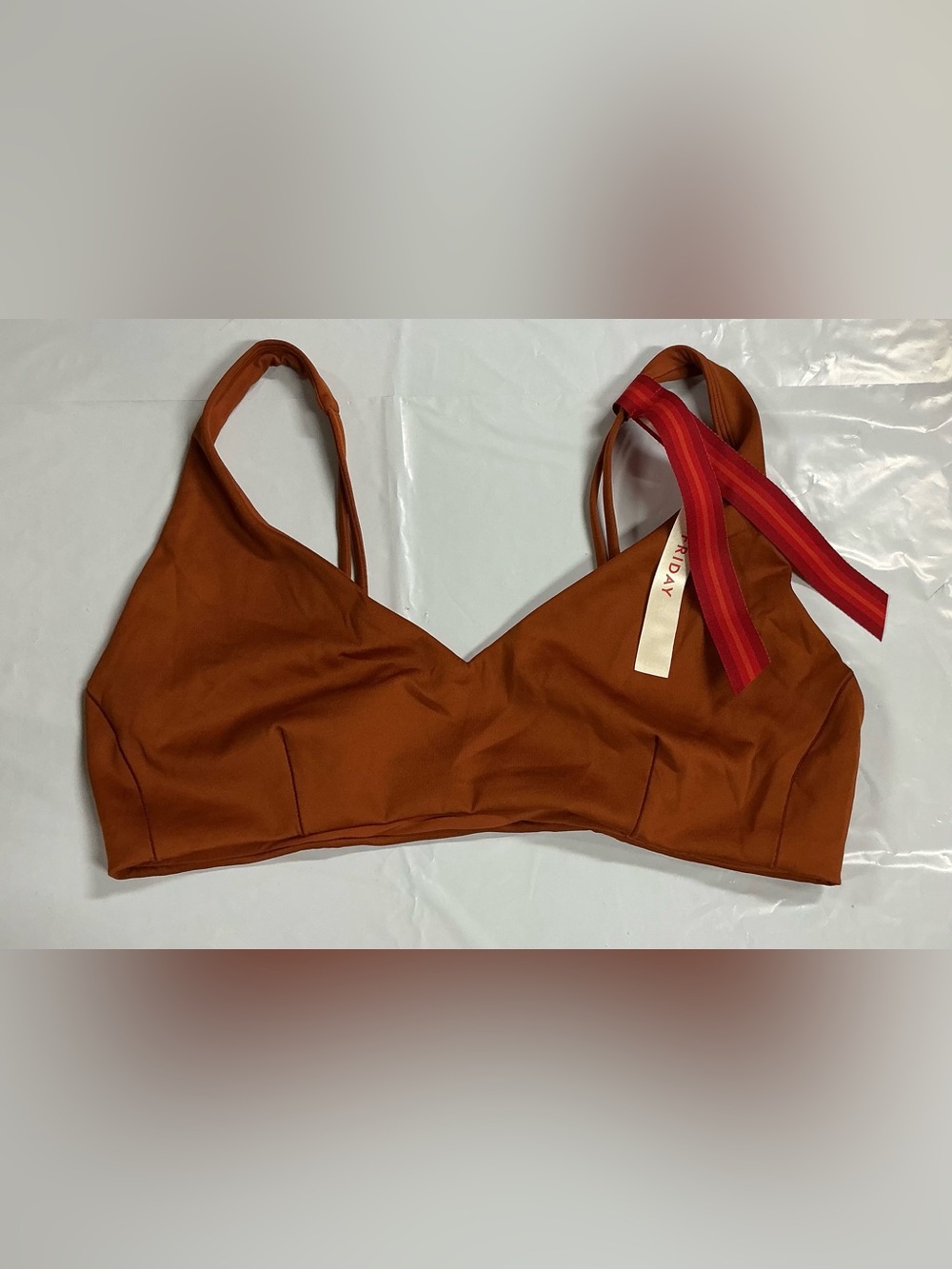 Left On Friday Rust-Brown Scoop Bikini Top PR21-33 - Picture 2 of 4